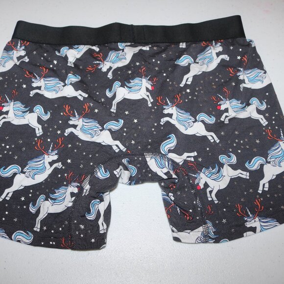 MeUndies Christmas Unicorn men's boxer briefs size small - Picture 3 of 5